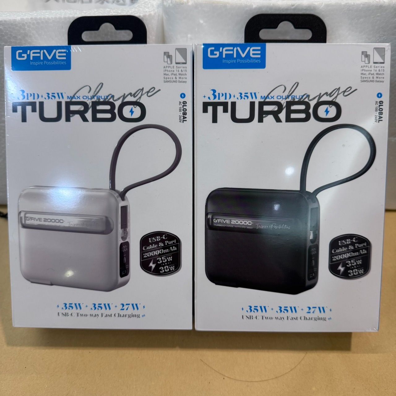 G-FIVE GP-120S 20000mAh 多合一行動電源 77Wh 具Wh標示（快充/自帶線/AC插頭/可充筆電）