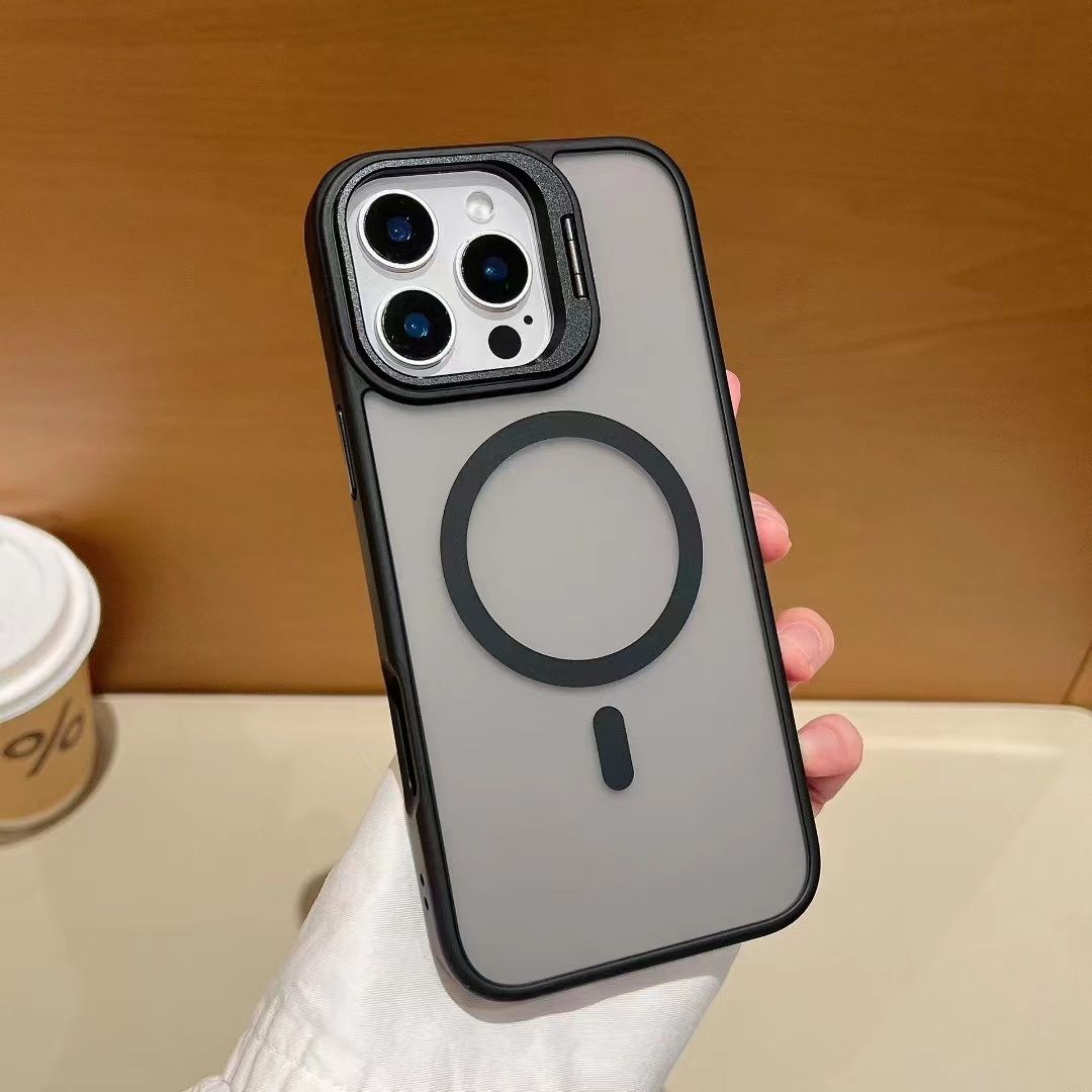 IPHONE17系列 天空之鏡膚感鏡頭支架磁吸殼