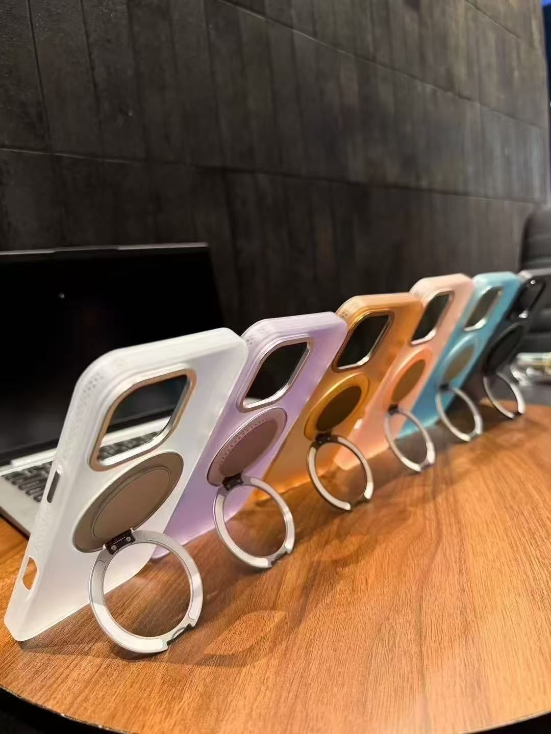 iphone17系列 膚感360旋轉支架殼