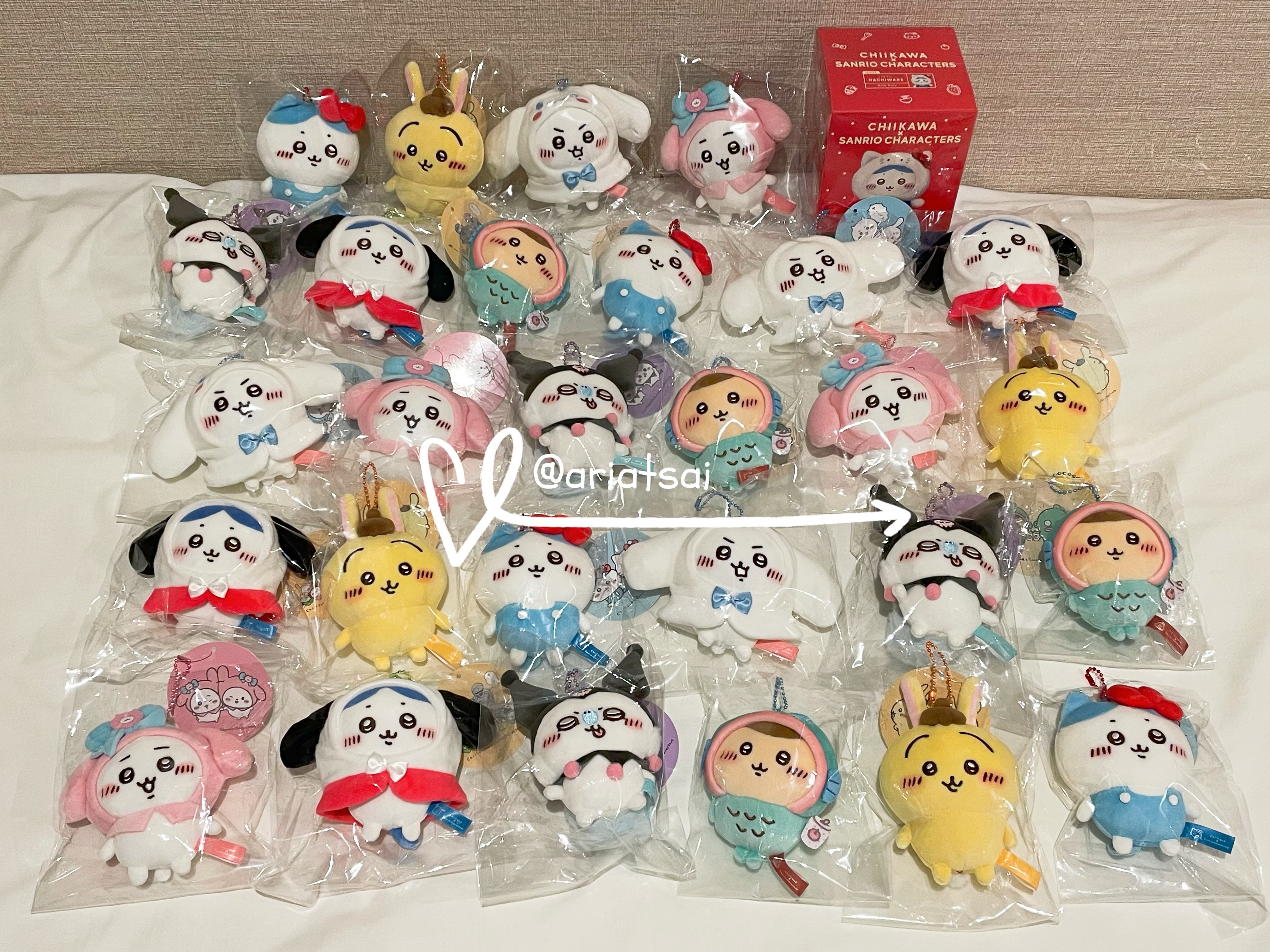 12/12與12/19吉伊卡哇和三麗鷗聯名再販吊飾材）