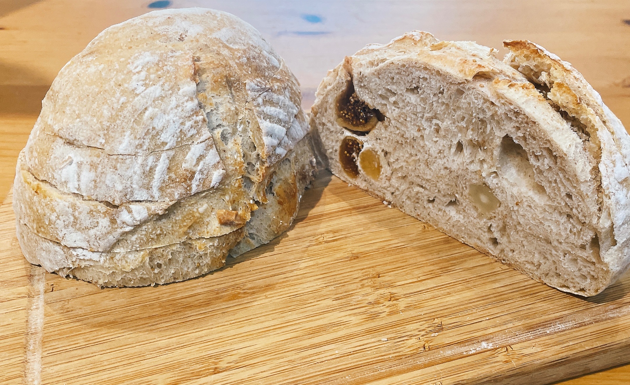 酸種無花果夏威夷果鄉村麵包（無油無糖無蛋奶）全素