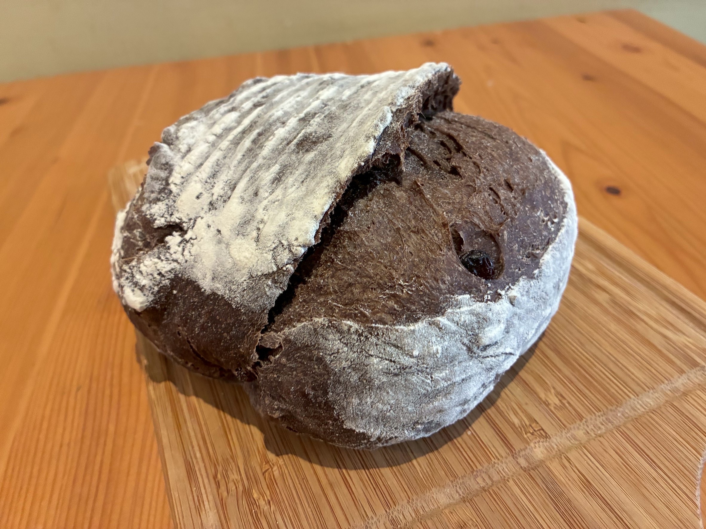 酸種可可蔓越莓鄉村麵包 （無油低糖無蛋奶）全素