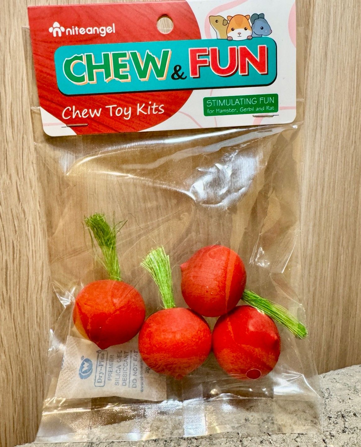 艾特倉鼠磨牙玩具-紅蘿蔔玩具（4個裝）