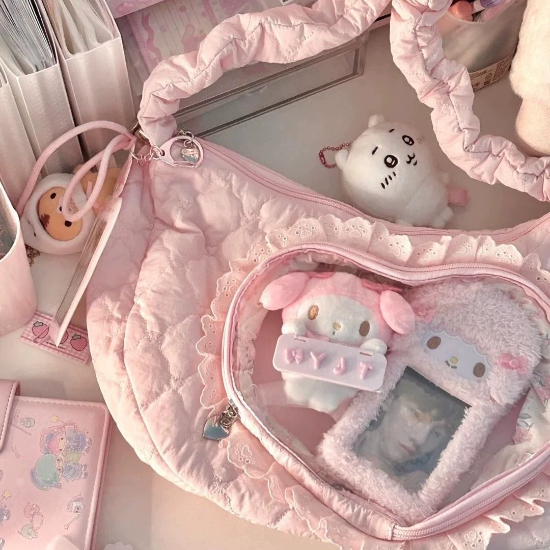 【預購】蕾絲愛心雲朵☁️痛包