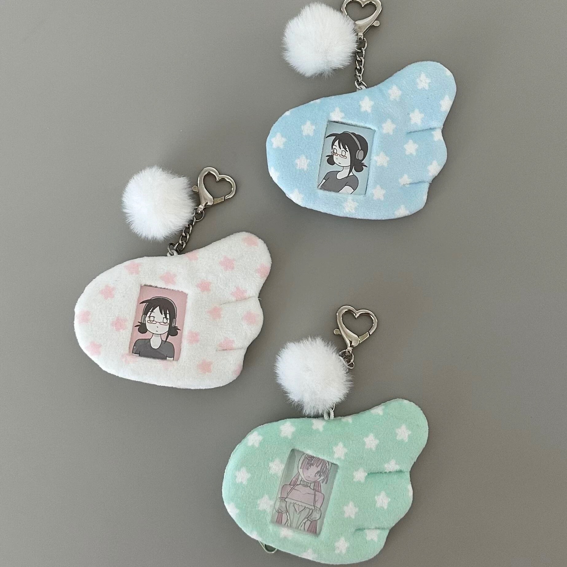 證件照卡套（附毛球+掛鏈）