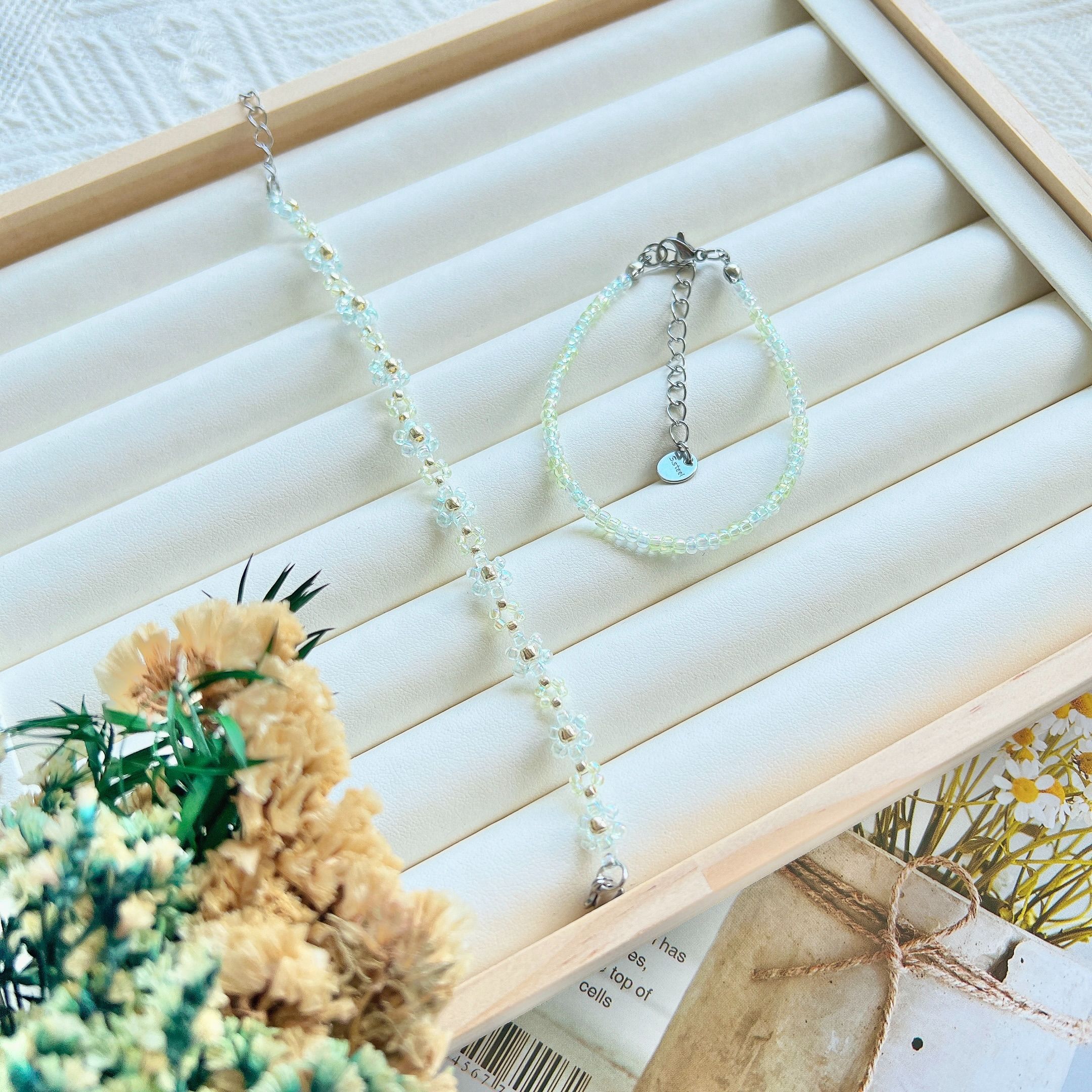 串珠手鍊 - 檸檬薄荷