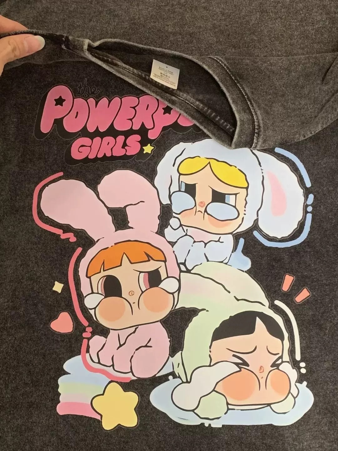 可愛哭娃飛天小女警寬鬆短tee