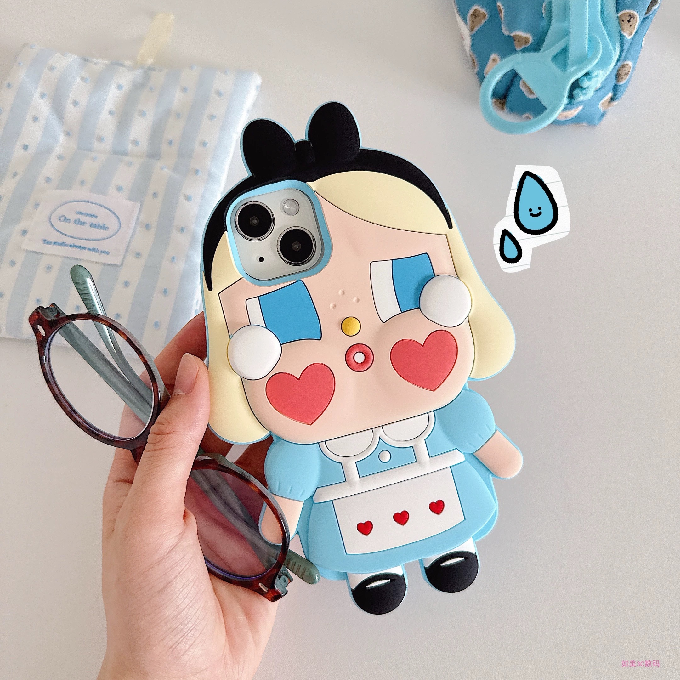 哭娃愛麗絲軟矽膠手機殼