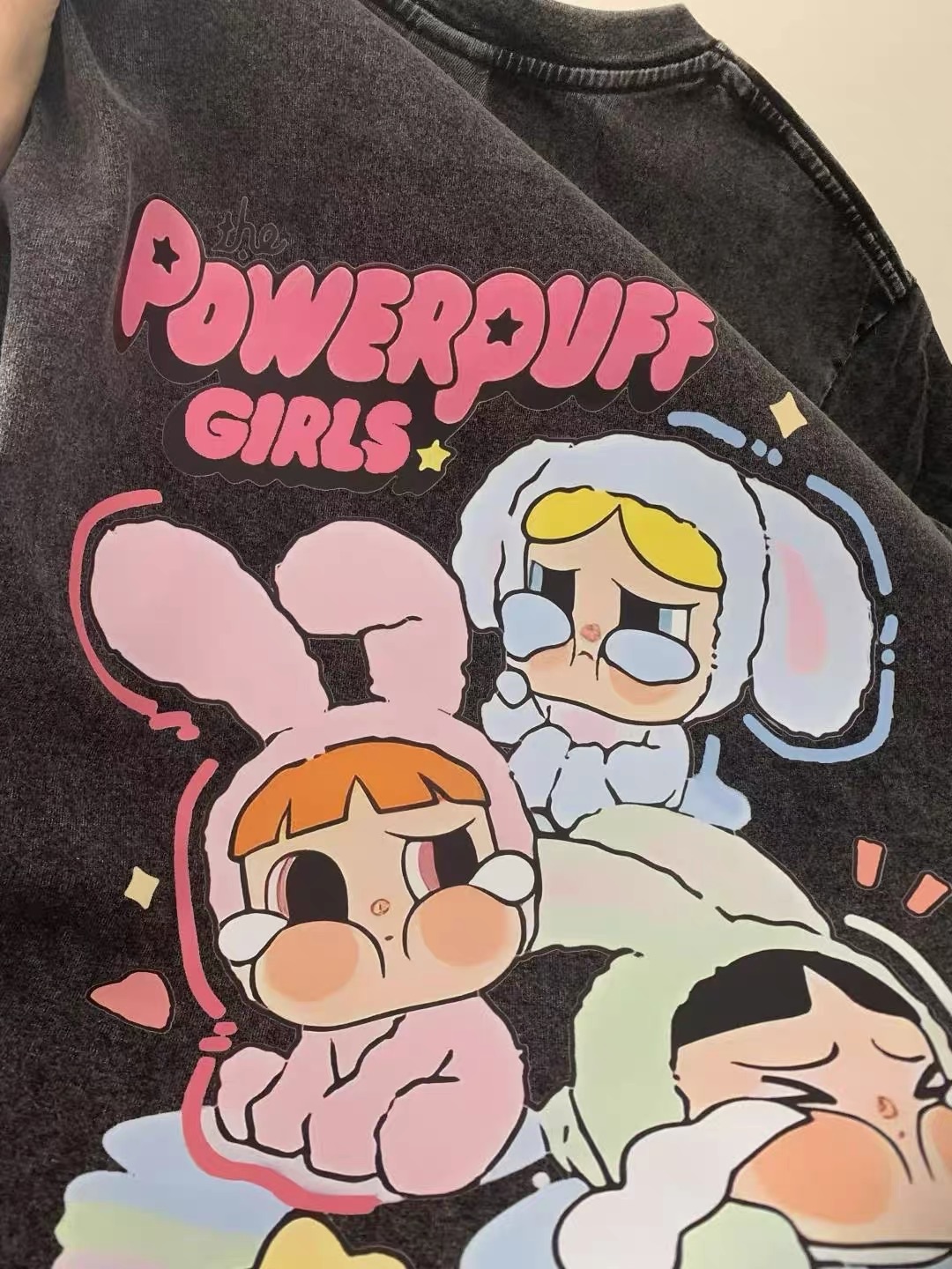 可愛哭娃飛天小女警寬鬆短tee