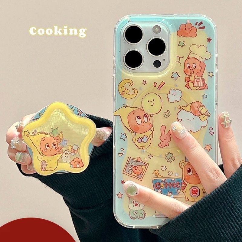 軟萌星星人手機殼+磁吸支架