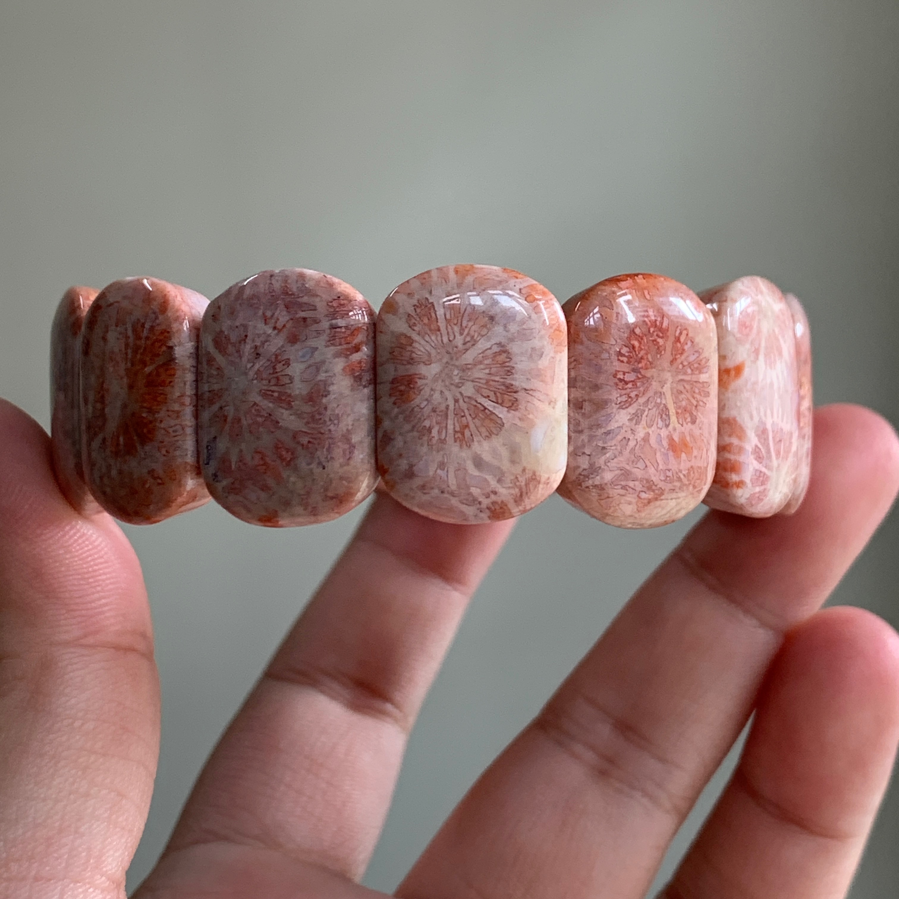 粉紅大花珊瑚玉｜Souji Crystal｜珊瑚玉手排