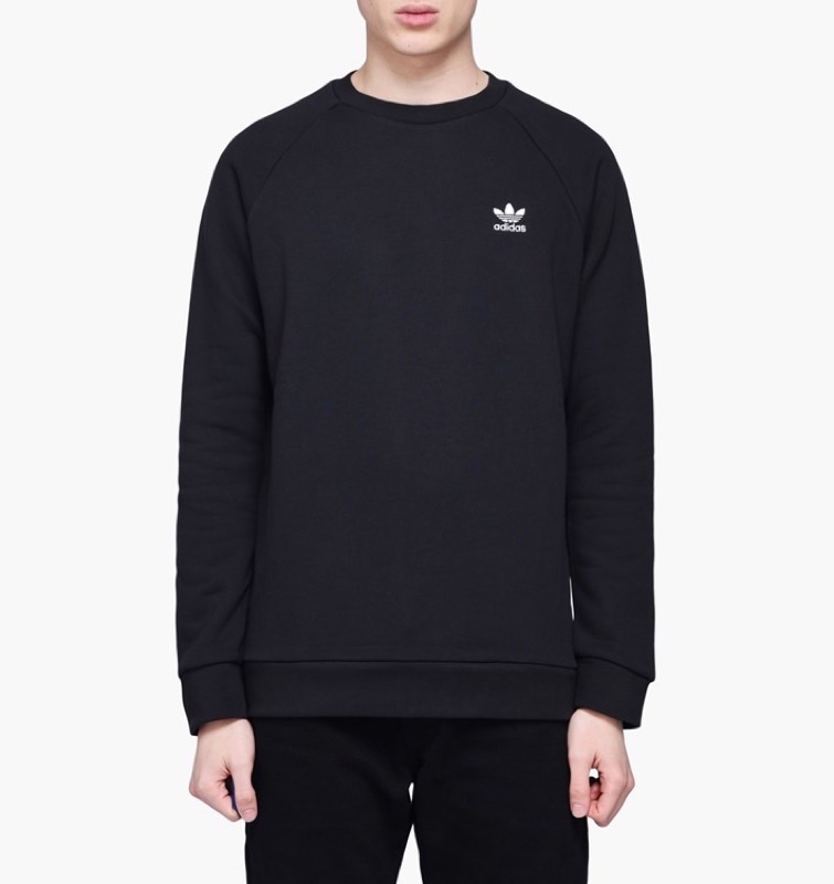 現貨秒發⚡️Adidas Originals Essential 大學T 長袖 白 黑 DV1599
