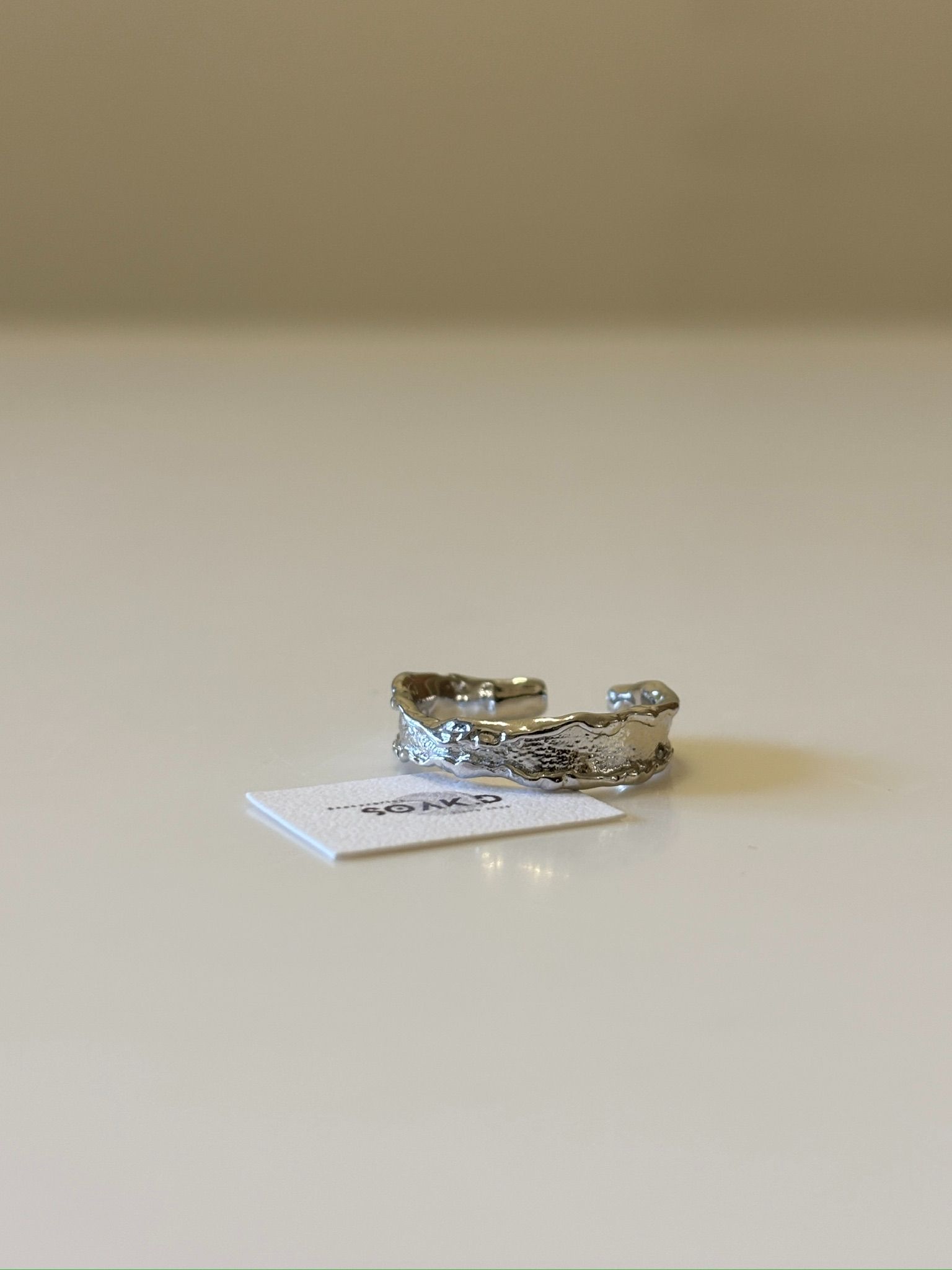 『𝐒𝐨𝐚𝐤.𝐃』925銀 侵蝕系列 ⇸ 火蝕 開口戒