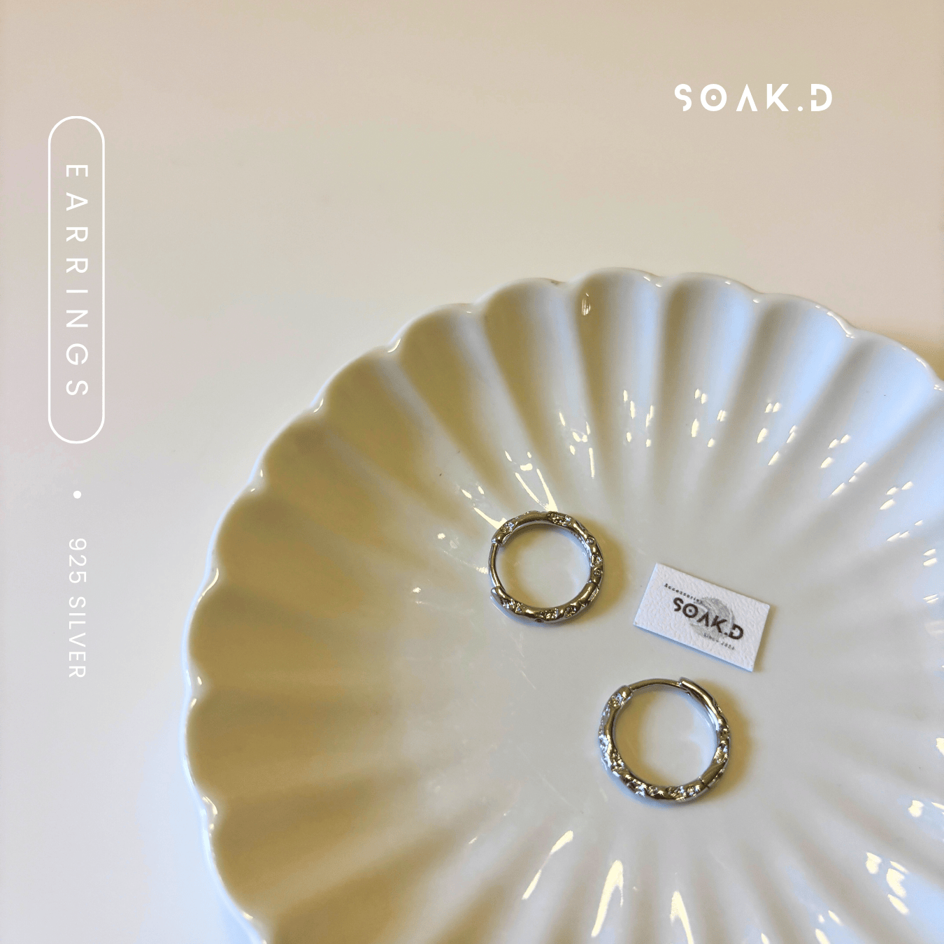 『𝐒𝐨𝐚𝐤.𝐃』925銀 侵蝕系列 ⇸侵蝕紋理 耳環