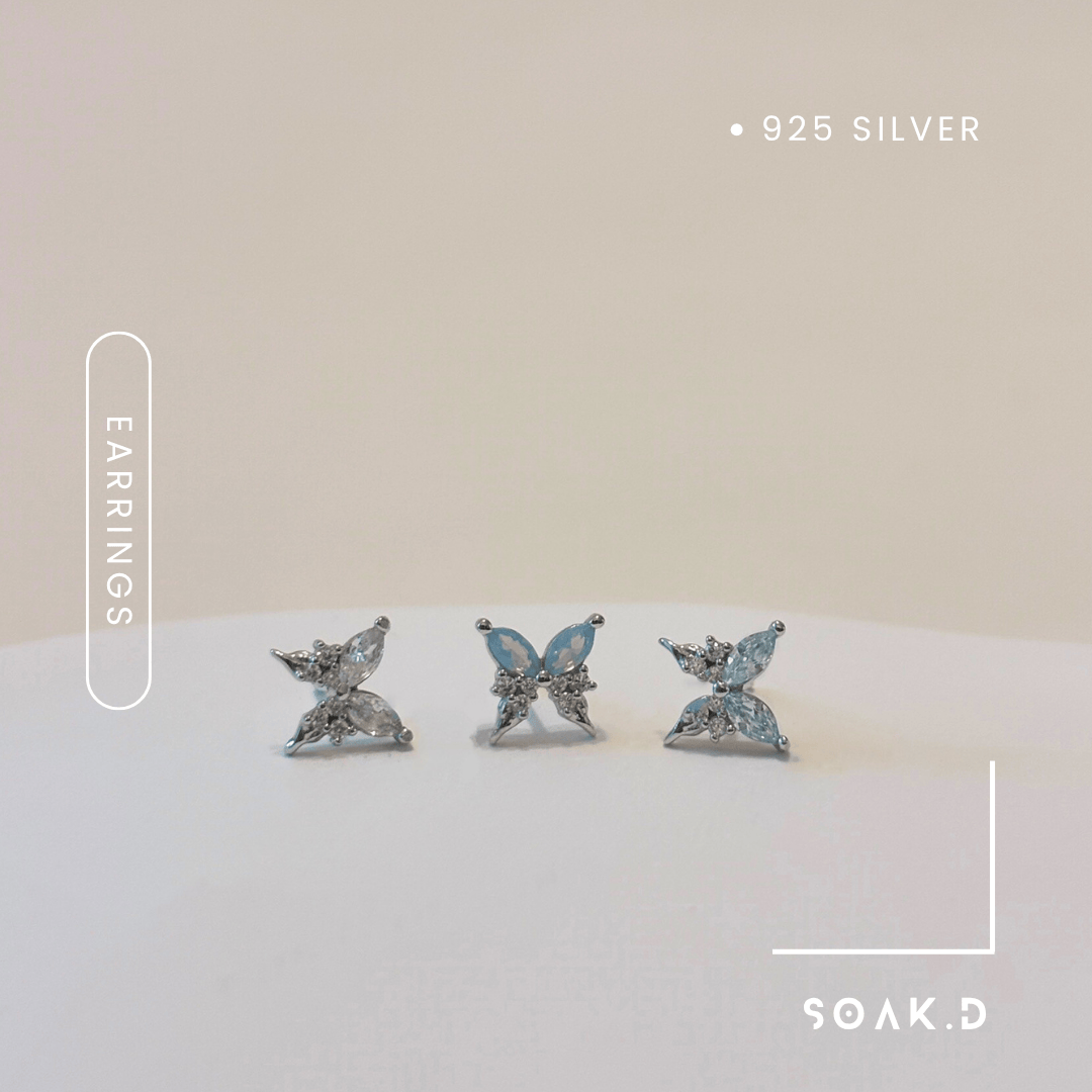 『𝐒𝐨𝐚𝐤.𝐃』925銀 森林系列 ☾ 燕尾蝶 耳針耳環