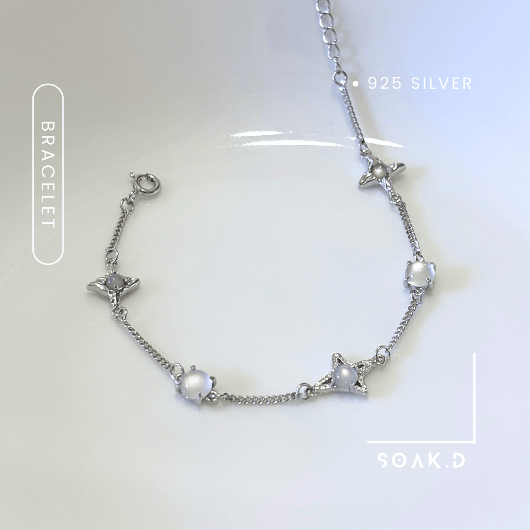 『𝐒𝐨𝐚𝐤.𝐃』925銀 寶藏系列 ☾ 環繞星系 調節式手鍊