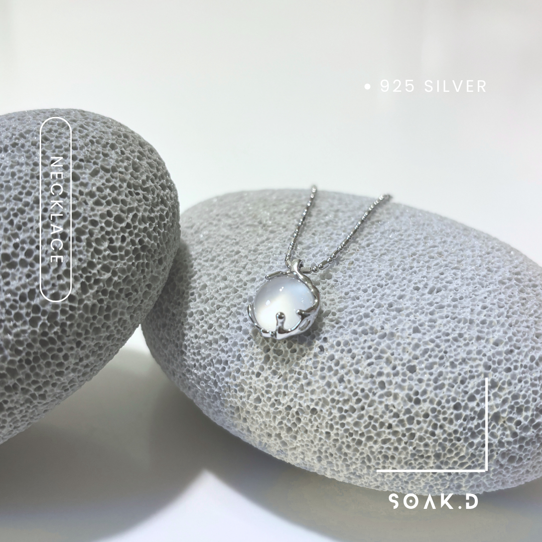 11月新品 ✨『𝐒𝐨𝐚𝐤.𝐃』925銀 寶藏系列 ☾ 星礦 寶石項鍊 純銀鎖骨項鍊