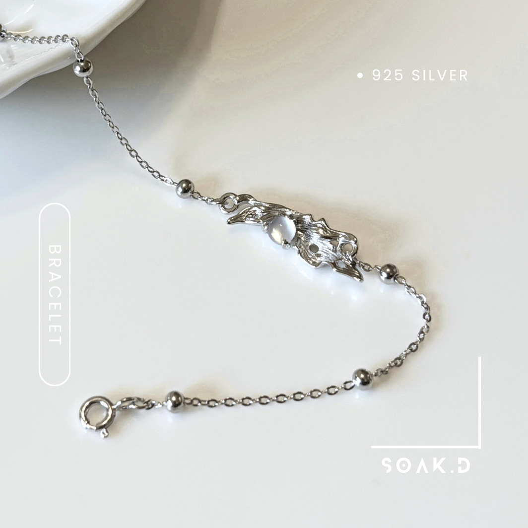 『𝐒𝐨𝐚𝐤.𝐃』925銀 森林系列ꎺ 白露 純銀手鍊手環