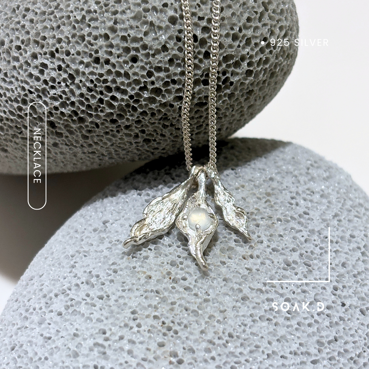 『𝐒𝐨𝐚𝐤.𝐃』925銀 寶藏系列 ✧ 銀河 水晶純銀鎖骨項鍊