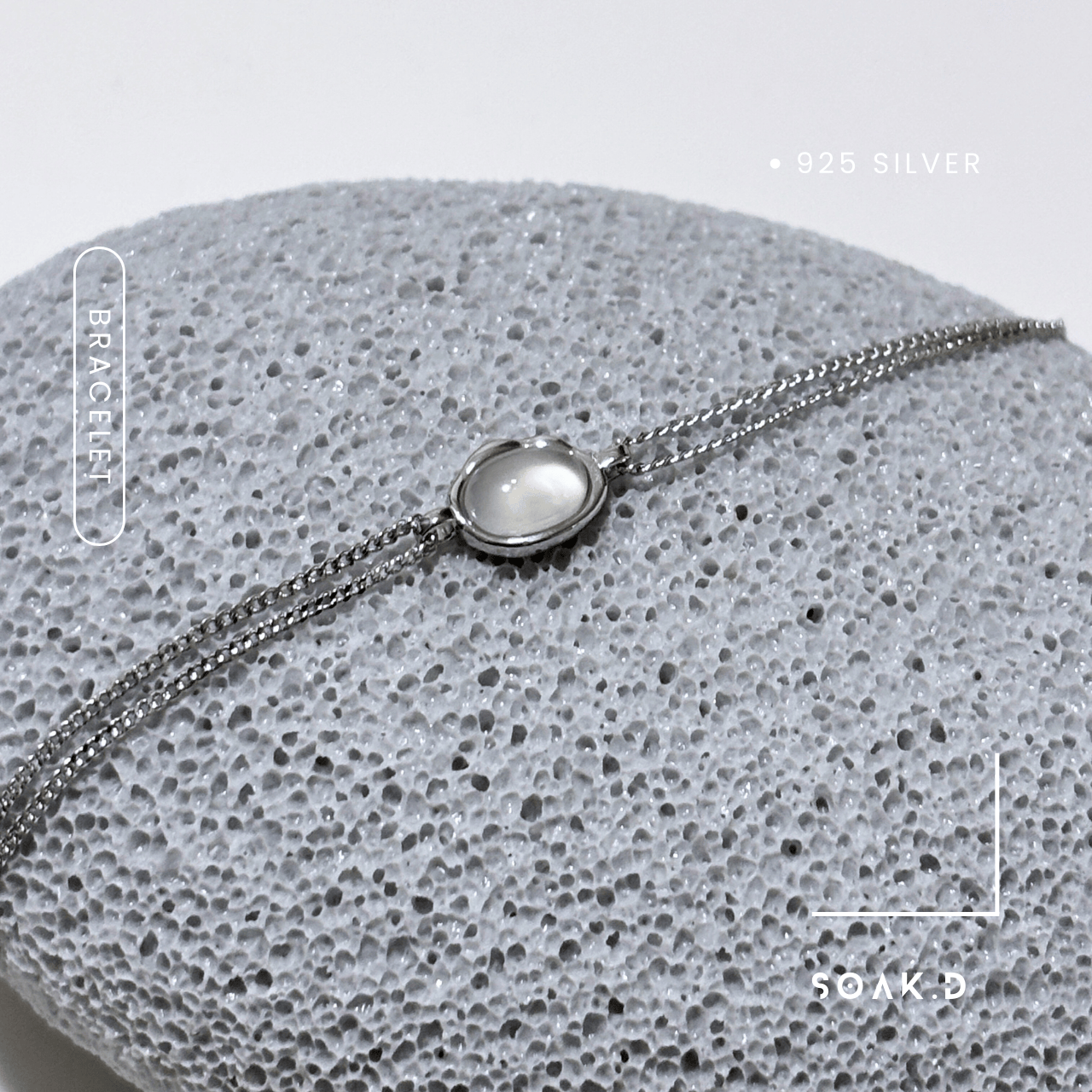 新品 ✨『𝐒𝐨𝐚𝐤.𝐃』【現貨】925銀 寶藏系列 ☾ 星礦寶石 調節式手鍊