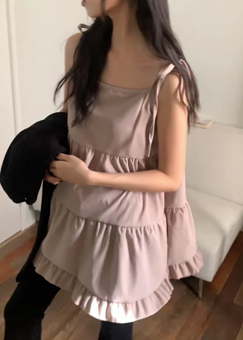 現貨售完不補ෆ🏷ʏᴜɴᴀ’s ·正韓代購🇰🇷細肩綁帶蛋糕裙 上衣