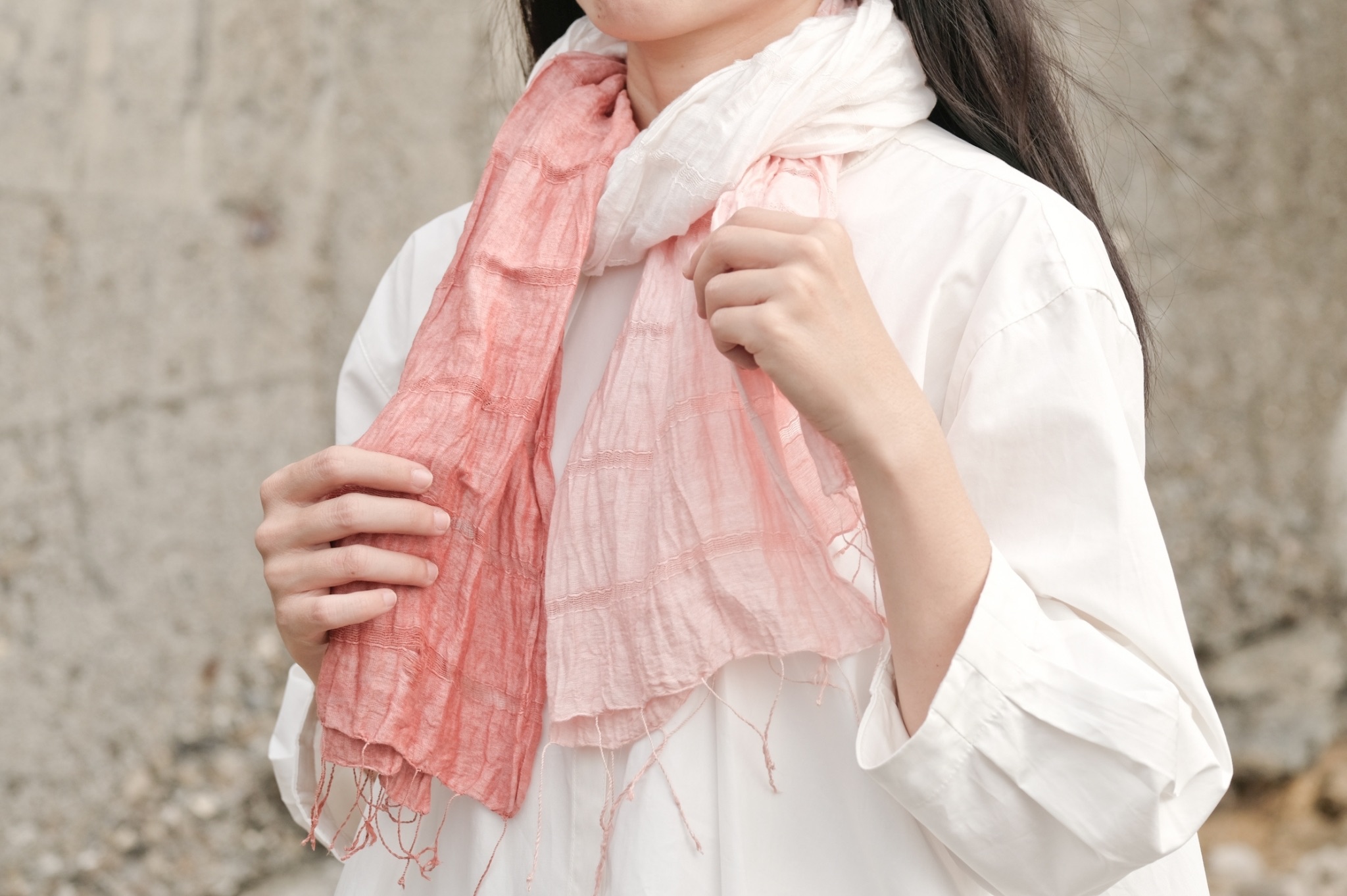 泥染縲縈圍巾 60X180 cm±1 （含流蘇）