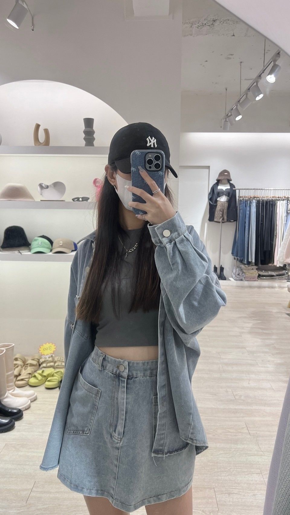 長版牛仔套裝（裙子）