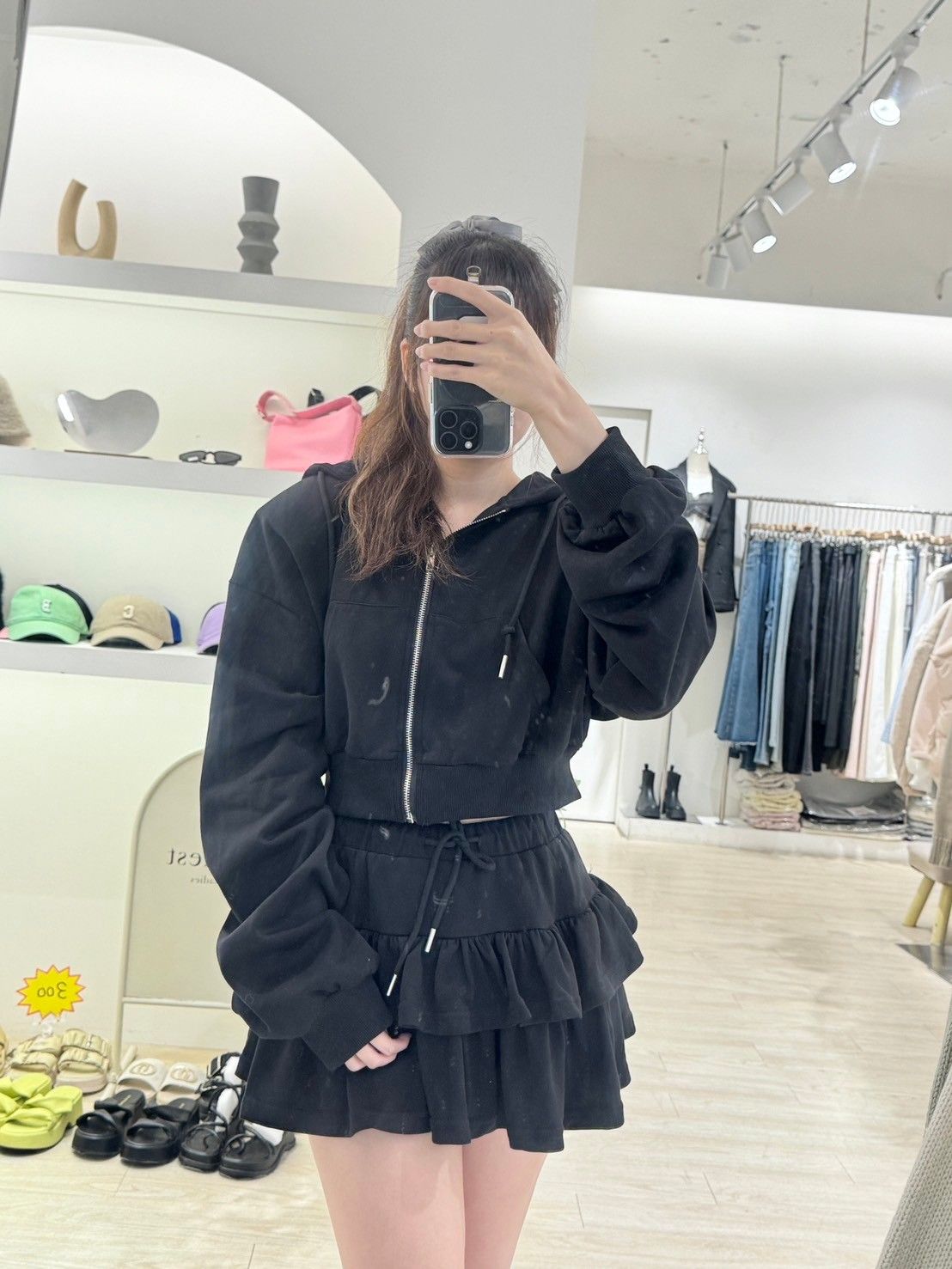 帽T蛋糕裙休閒套裝