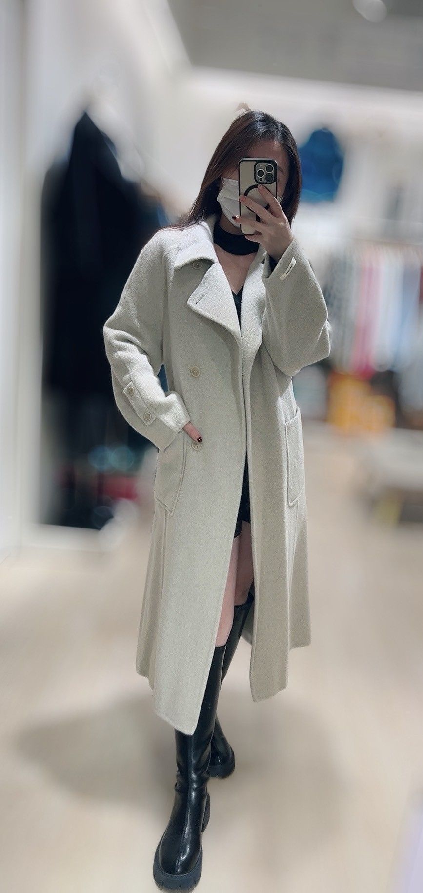 100%羊毛長外套