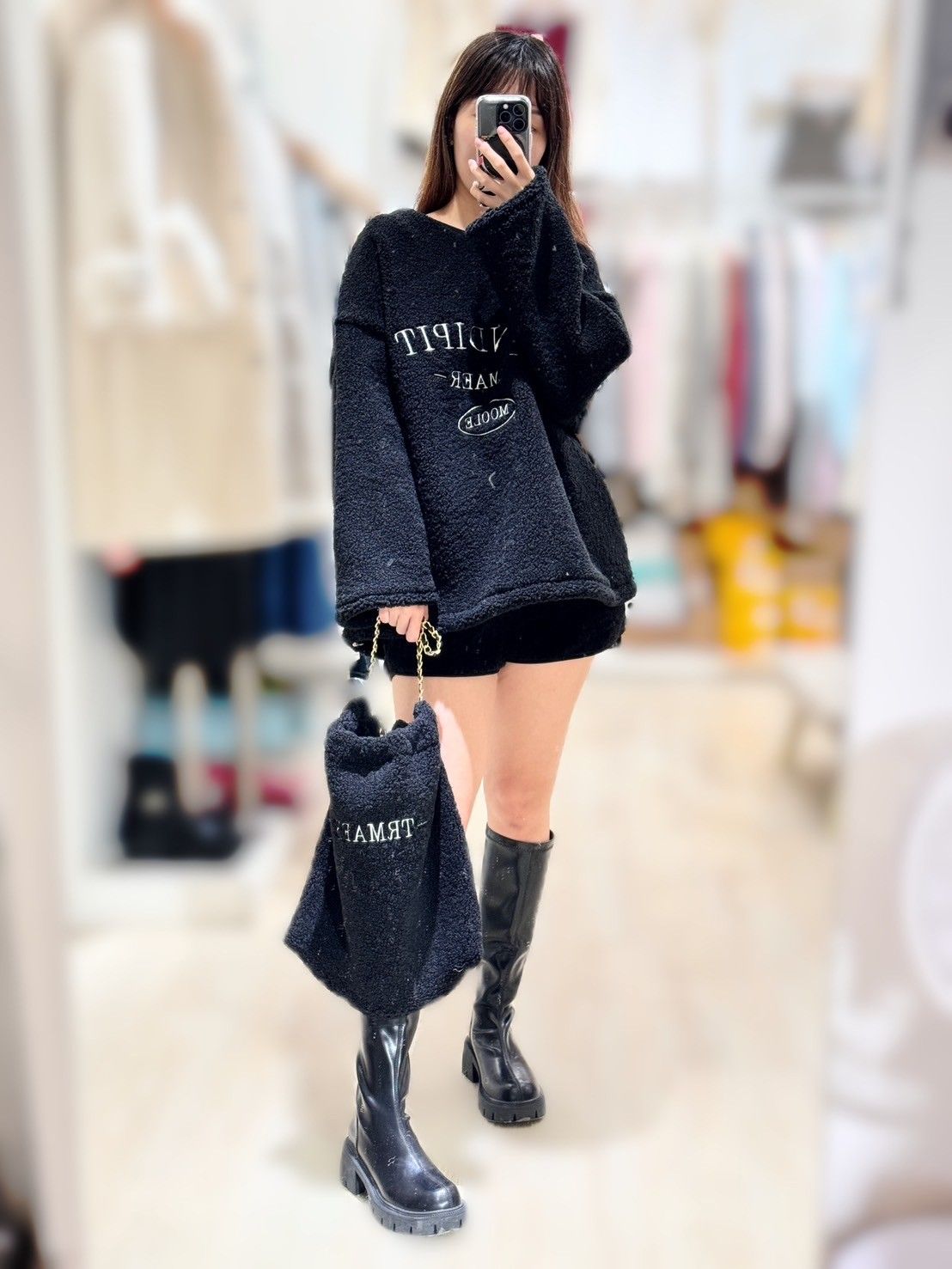 刷毛附包熊寶寶毛衣