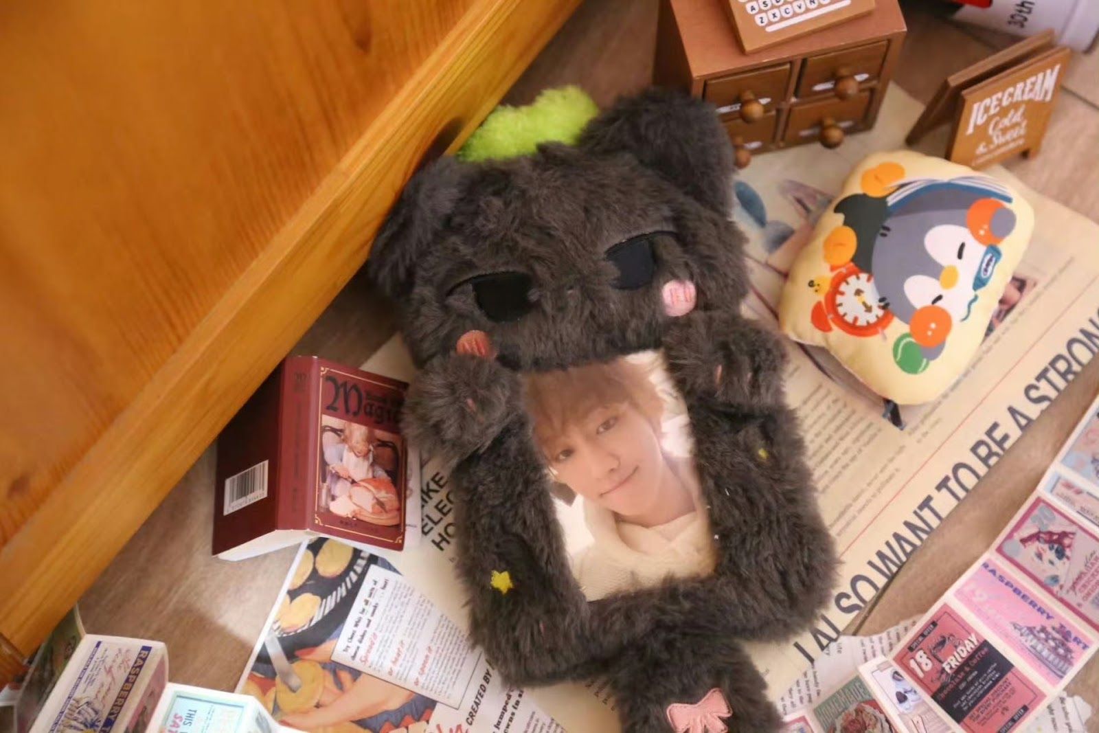 浩吧特典 喵蛙毛絨卡套