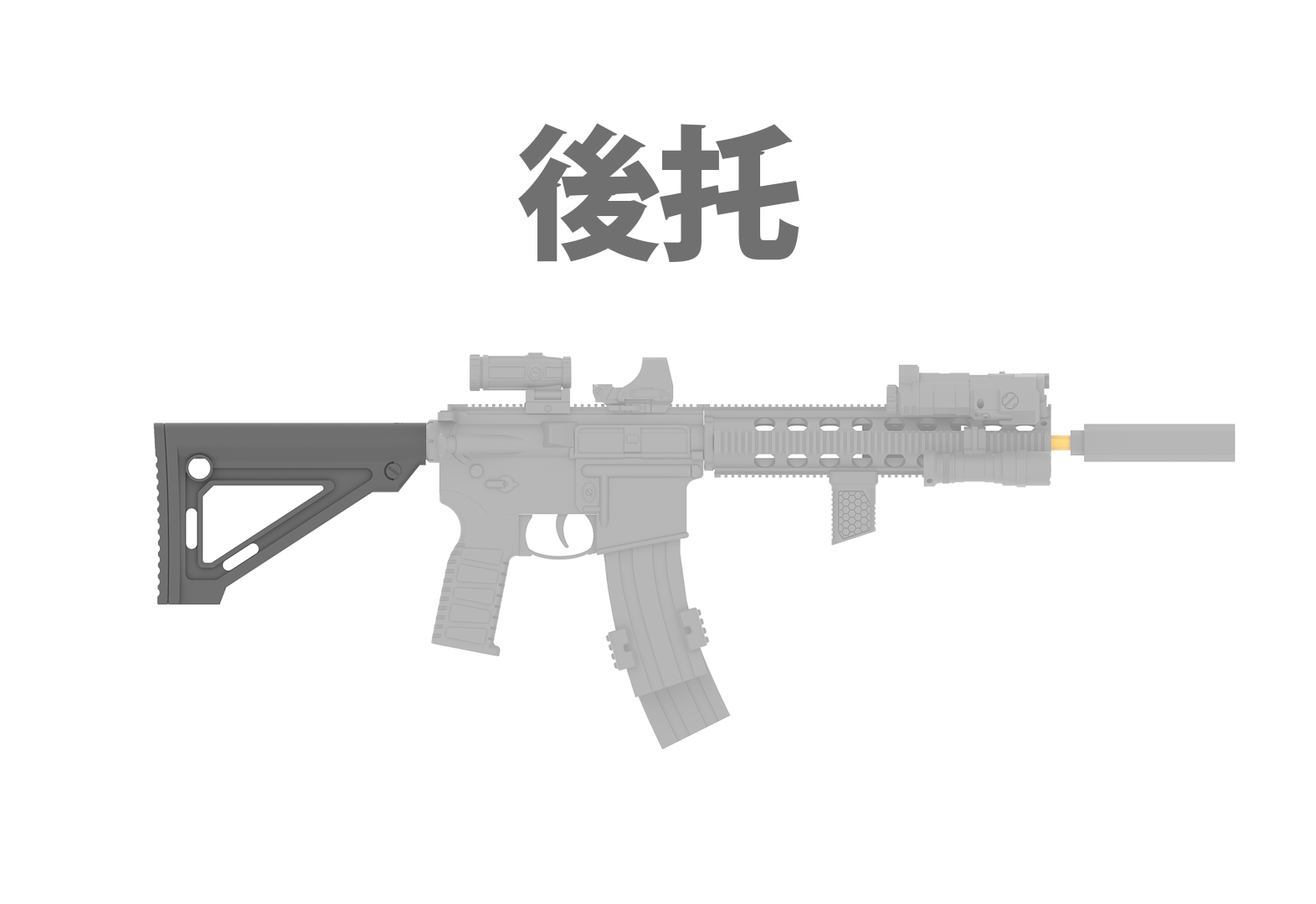 Stock 後托