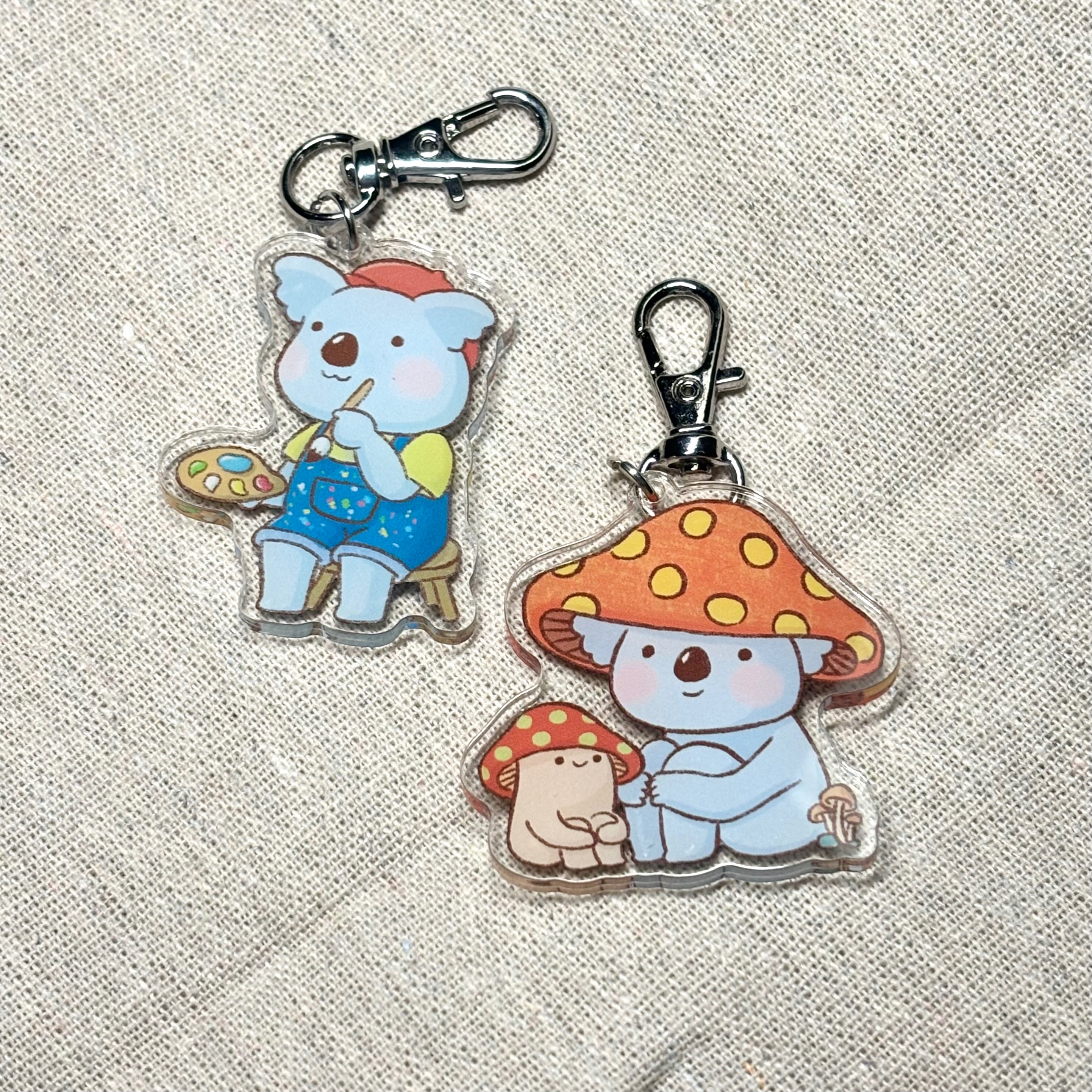 龍蝦扣雙層壓克力吊飾