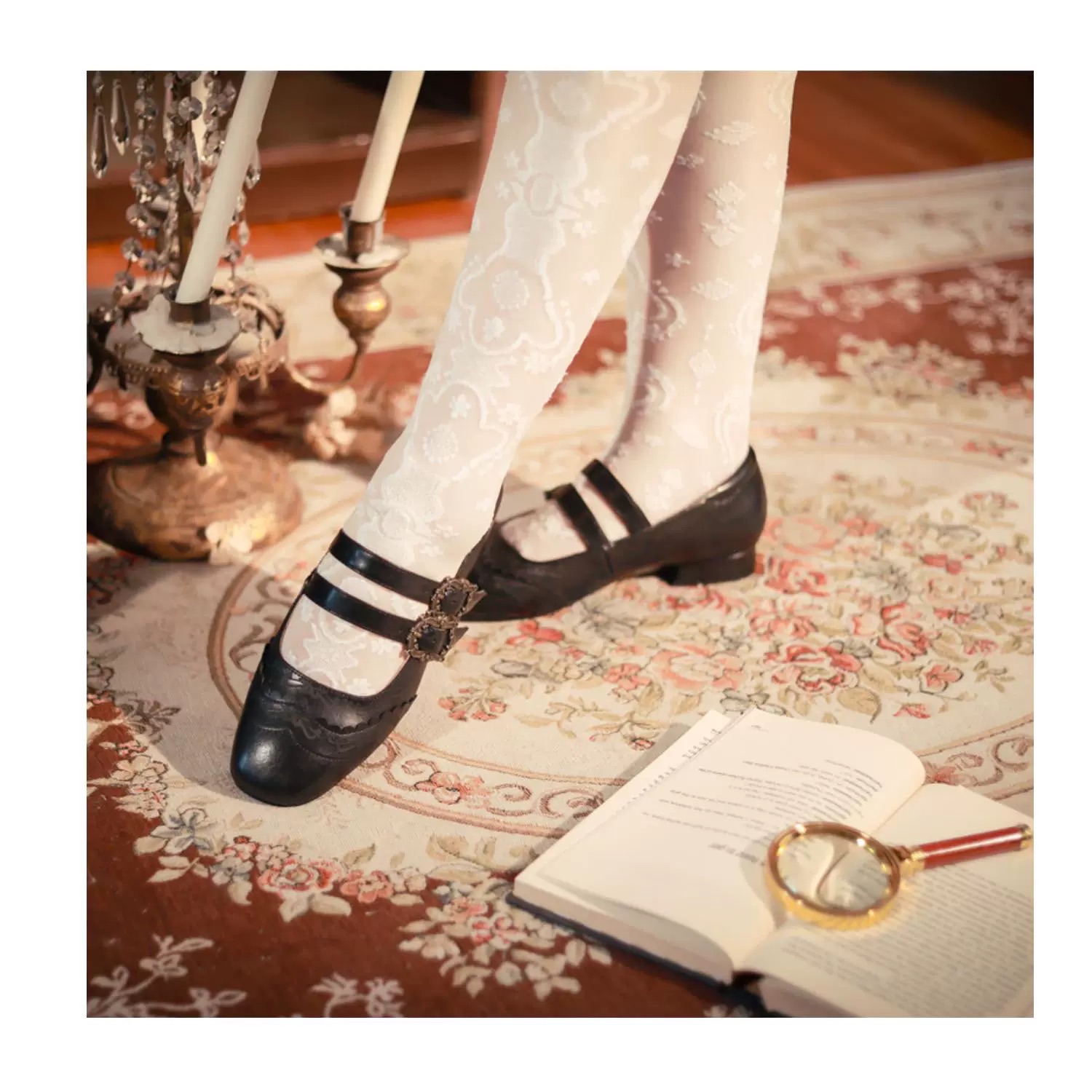 星夜彩虹 黑色啞光中跟版 樓梯