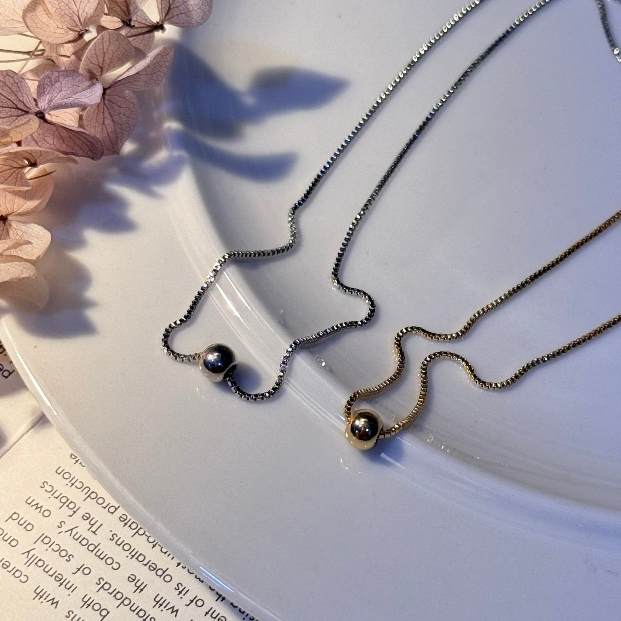 韓國簡約豆豆鎖骨項鍊【現貨】