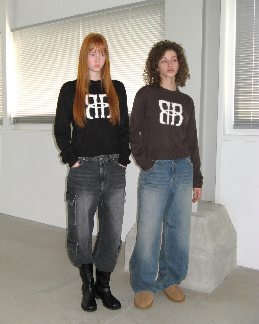 Rockcake Square Logo Crop Knit