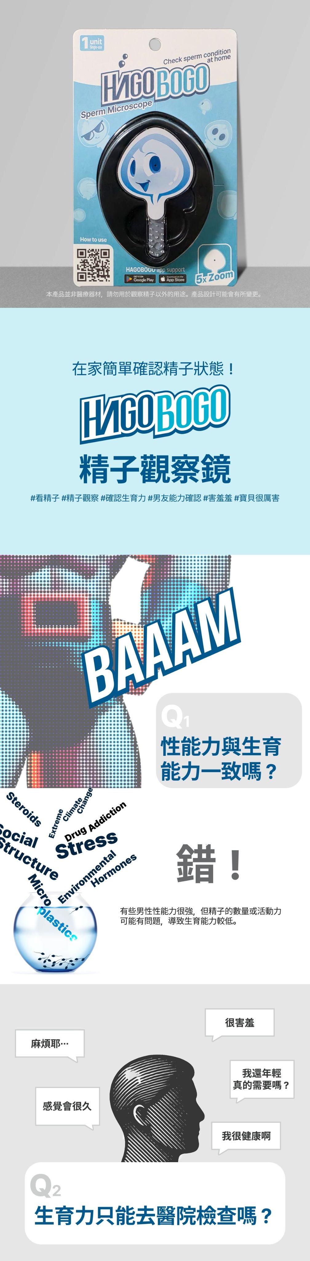 【限時預購8月中出貨】優惠 HAGOBOGA 精子觀察鏡 找男朋友一起做#精子觀察#男友能力確認#寶貝很厲