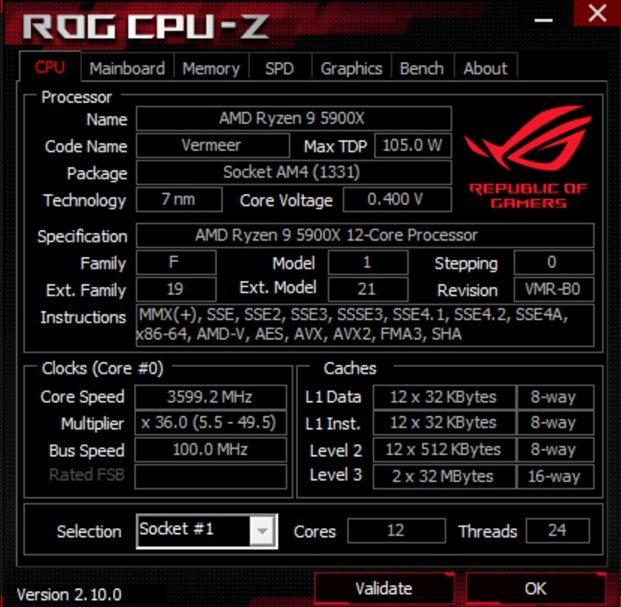 AMD R9 5900x