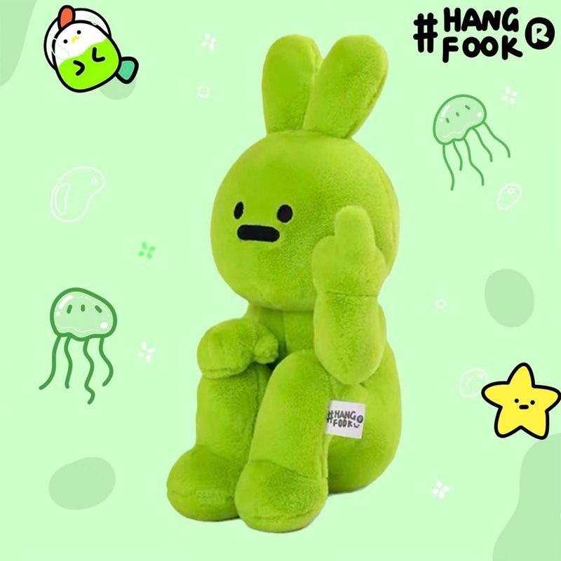 「生活捶打我 我報之以中指」搞笑禮物首選🎁國際友好手勢兔🖕🏻