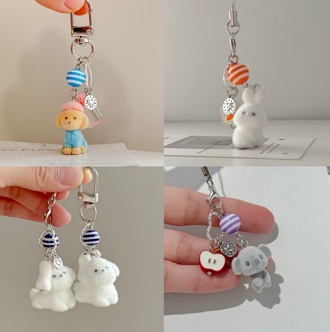 毛茸茸小動物掛件🐰掛在手機包包上都特別美⋯