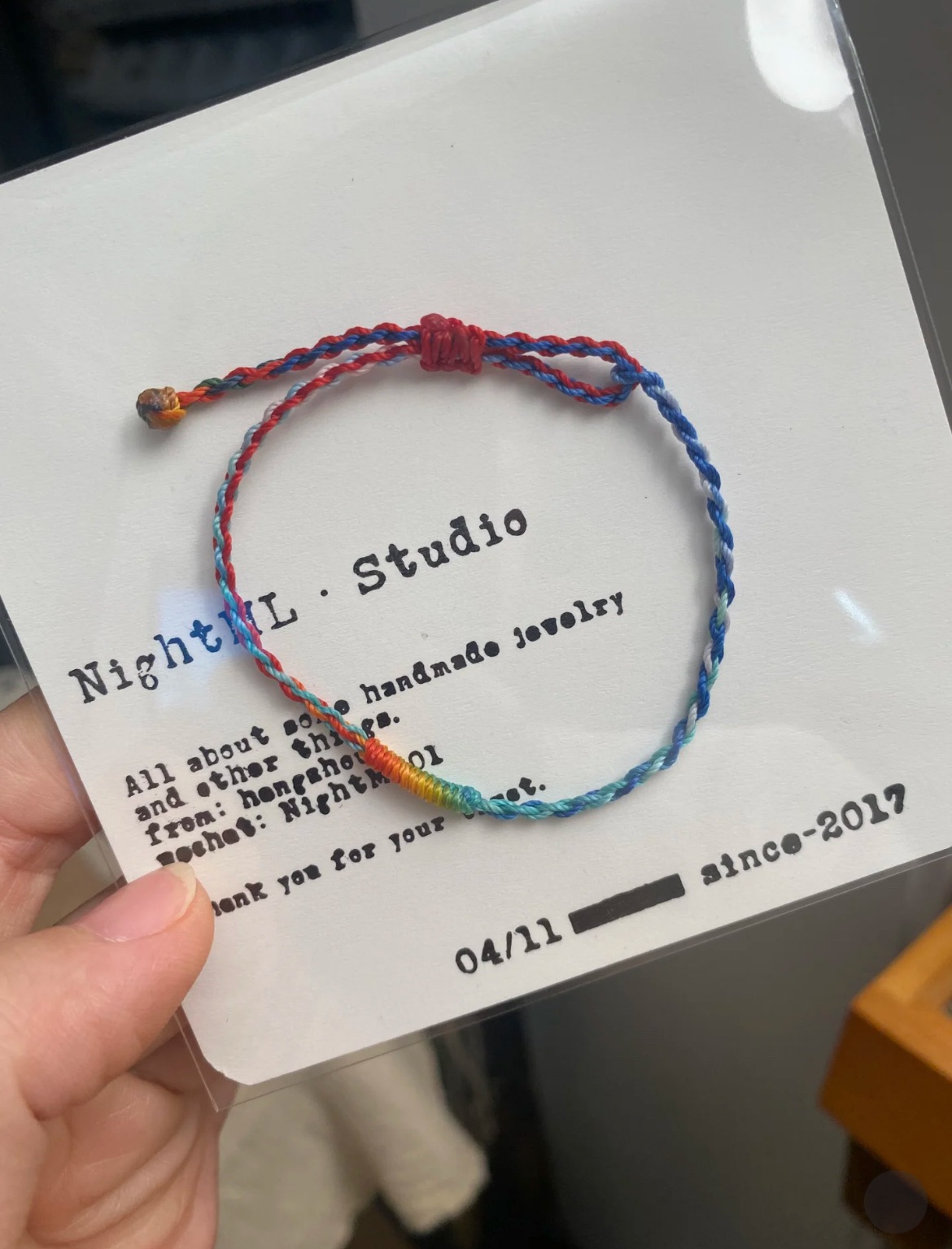 手工編織 洗澡不用摘「彩虹色的幸運」彩虹幸運手繩🌈🍀