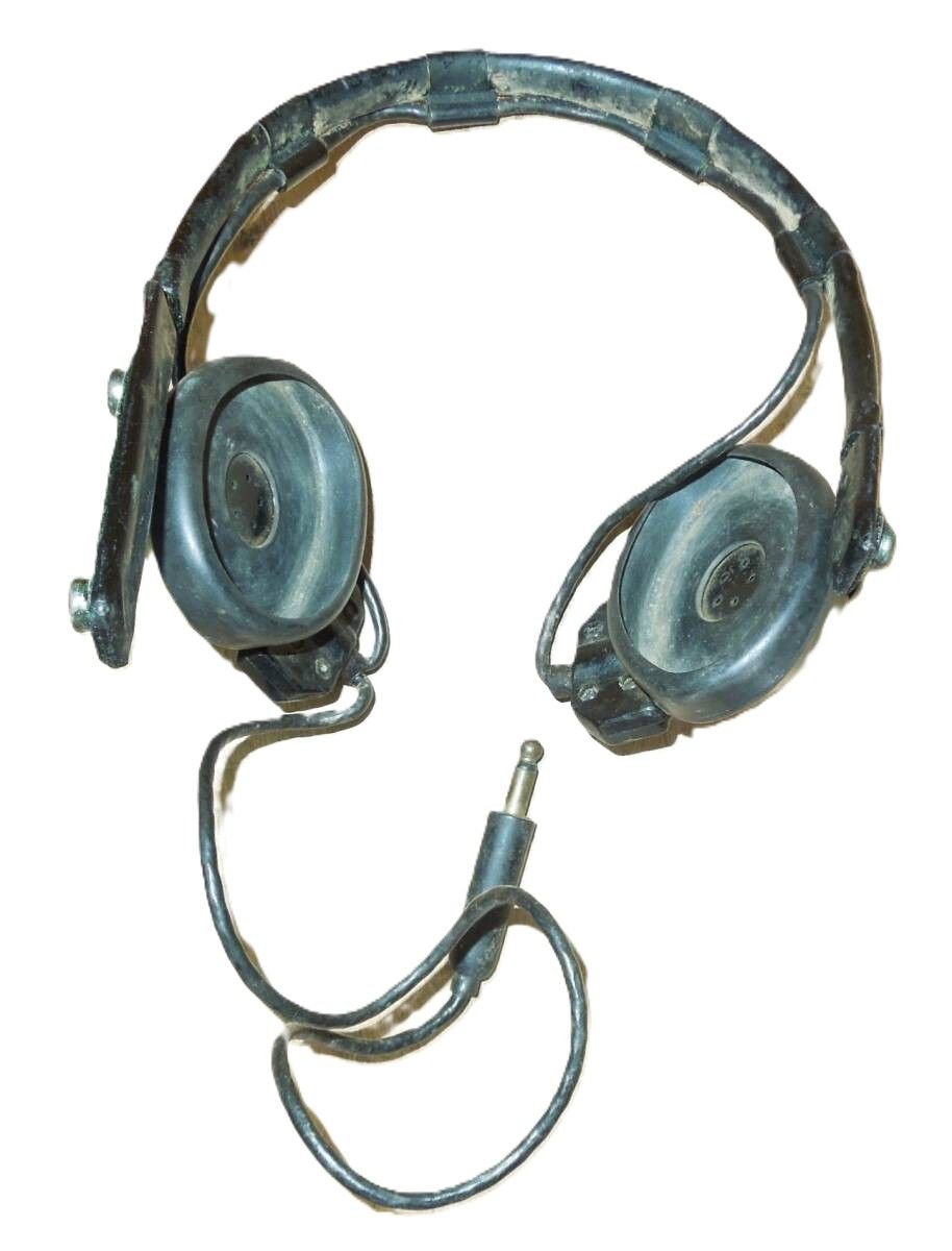 US ARMY SIGNAL CORPS H-62/U 頭戴式耳機｜含 CX-1334/U – U-77 線｜