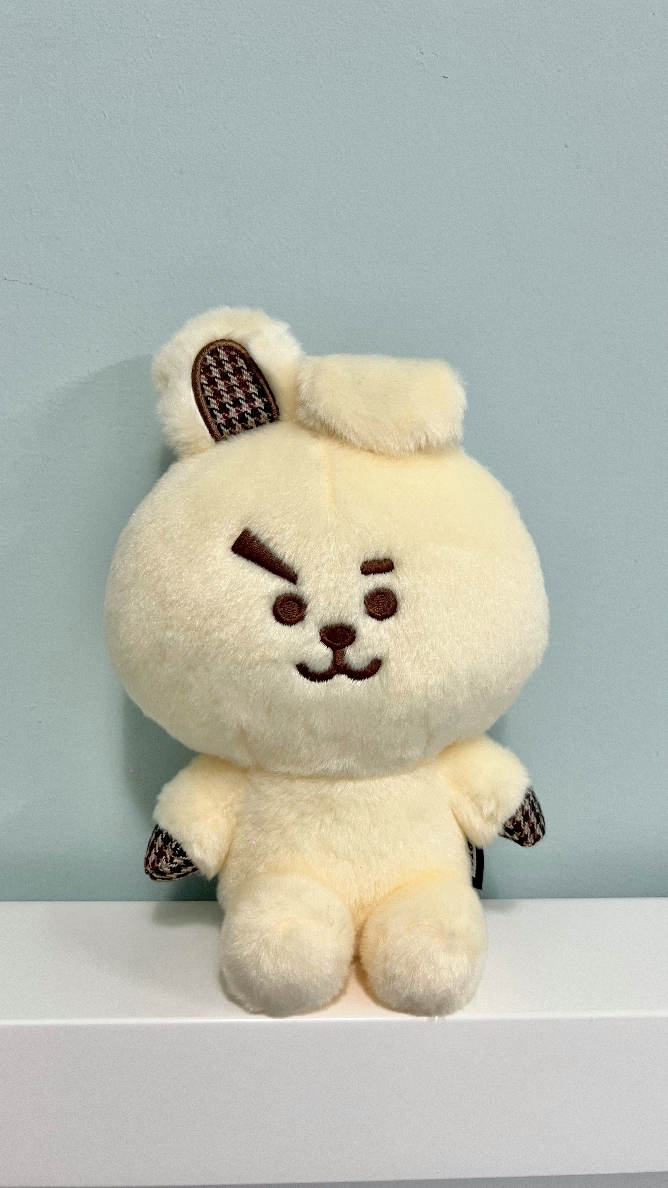 BT21 日本限定坐娃玩偶（千島格紋系列）-Cooky