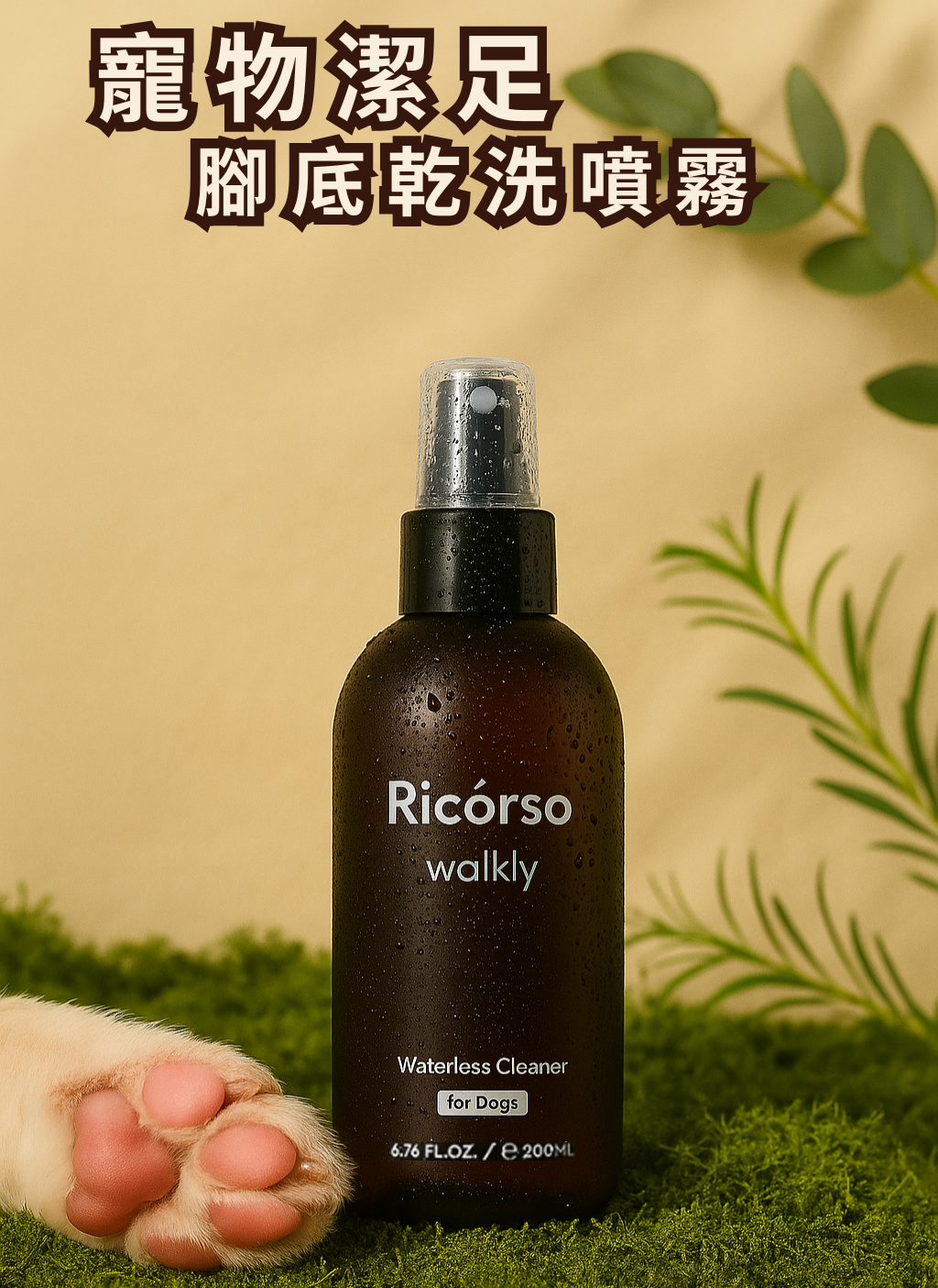 【Ricorso】足部乾洗噴霧 狗狗專用