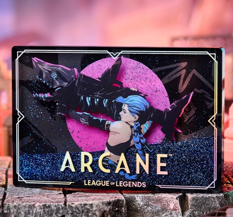 RIOT 英雄聯盟 奧術2 吉茵珂絲 流沙壓克力 立牌-官方正品