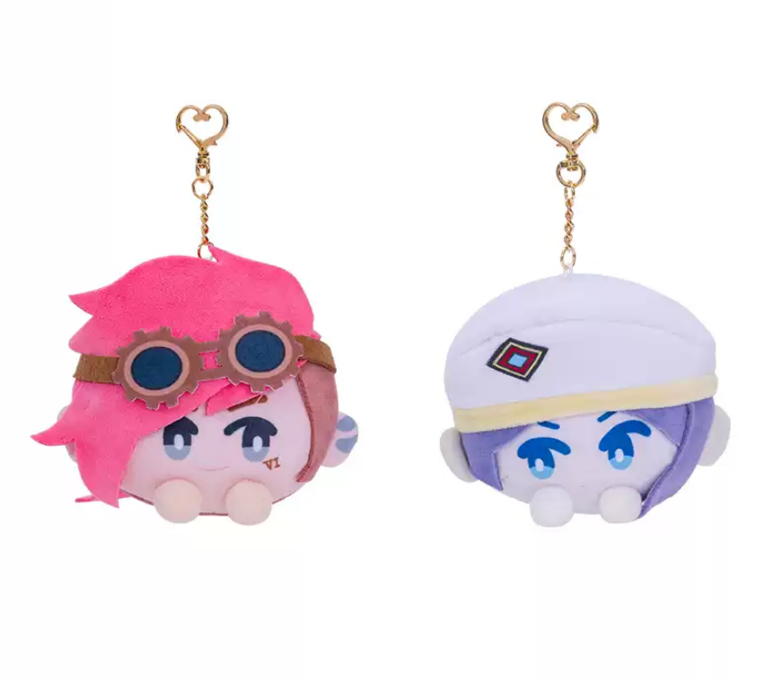 RIOT 英雄聯盟 LOL 凱特琳 菲艾 奧術 絨毛磁鐵鑰匙圈