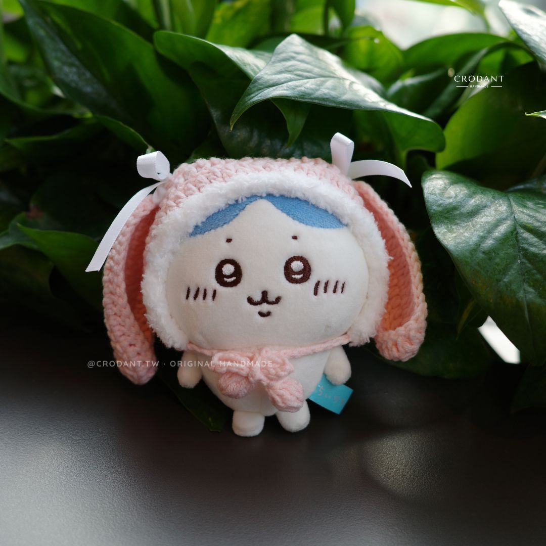 緞帶小兔帽-櫻花粉（含頭套*1）