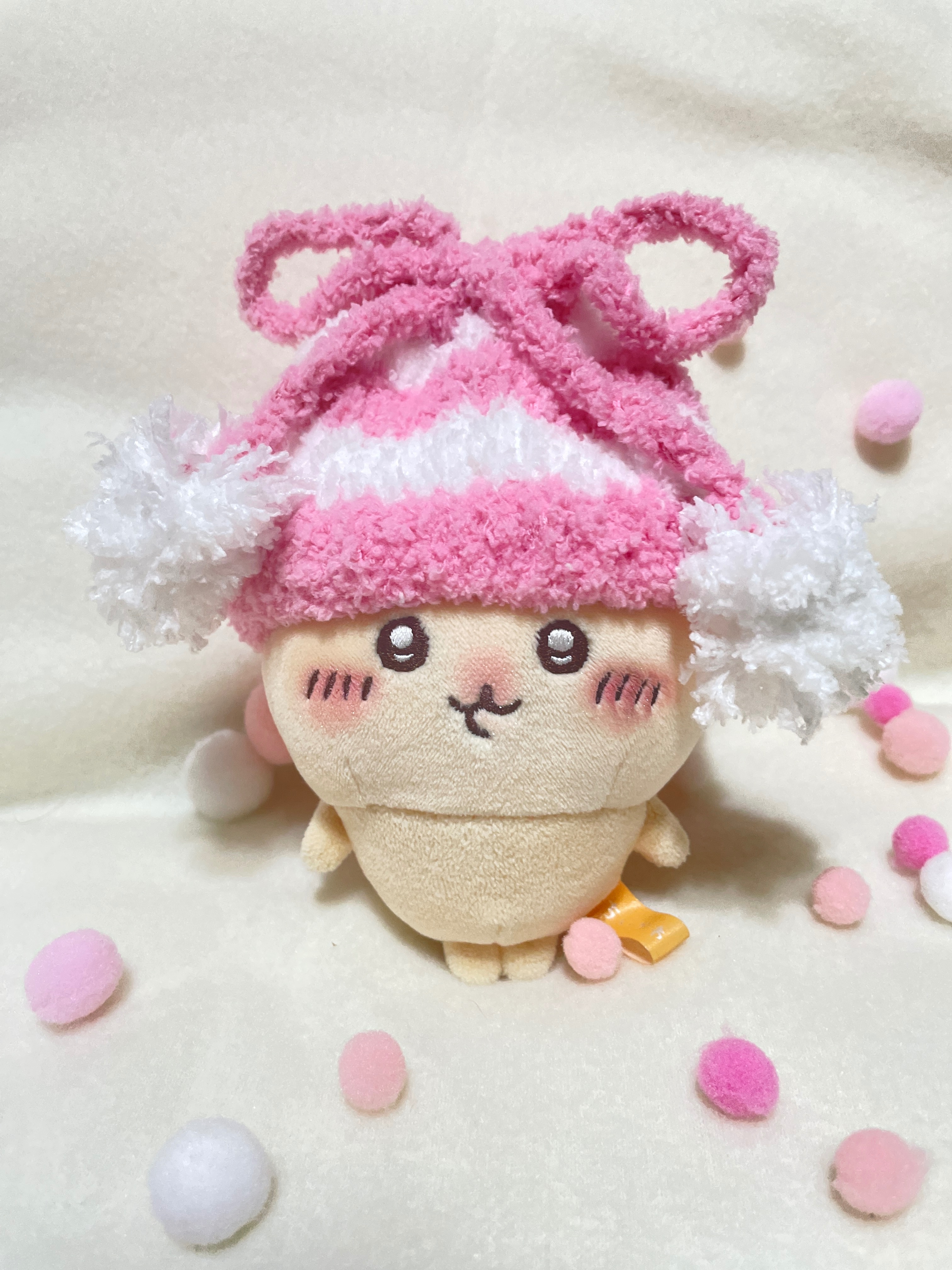 冬日雪精靈卡哇短絨毛帽（適小腳款）