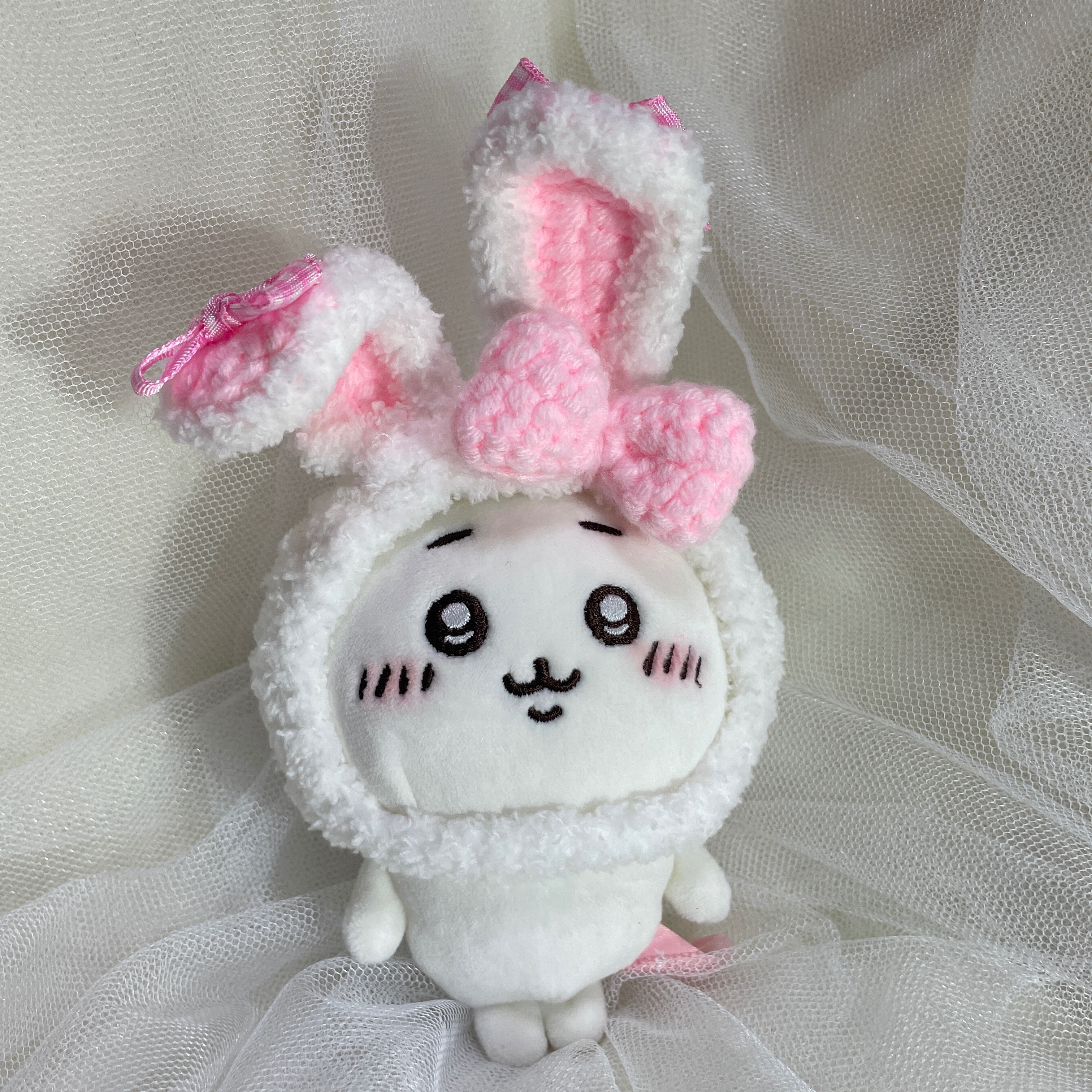 可愛毛絨兔兔頭套（適小腳款）