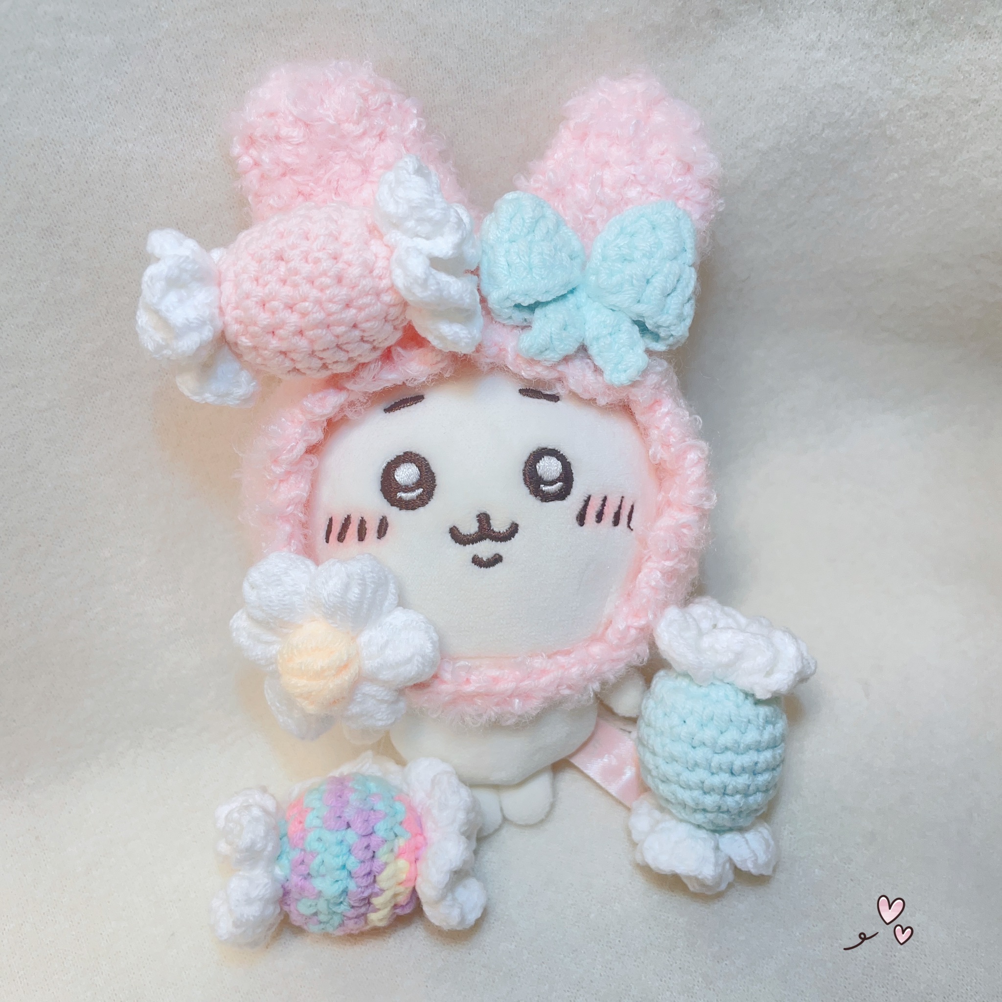 糖果兔兔頭套組（適小腳款）